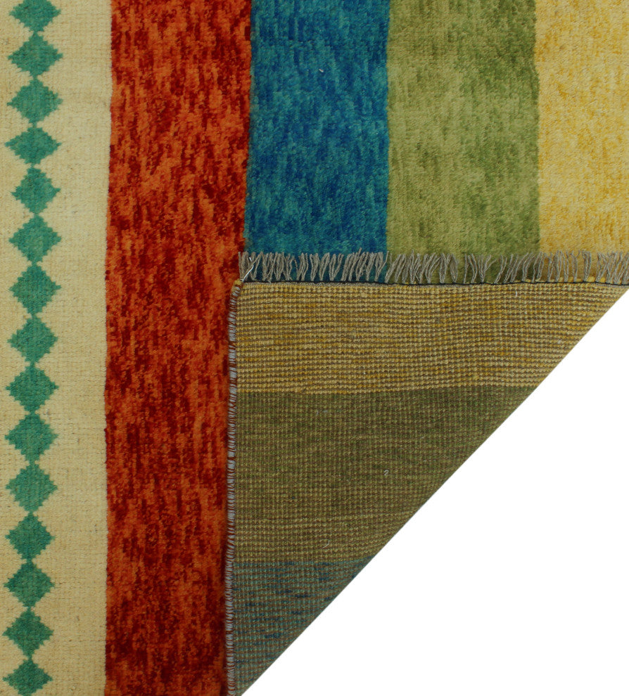 Balochi Anllela Blue/Rust Rug, 4'11x6'7