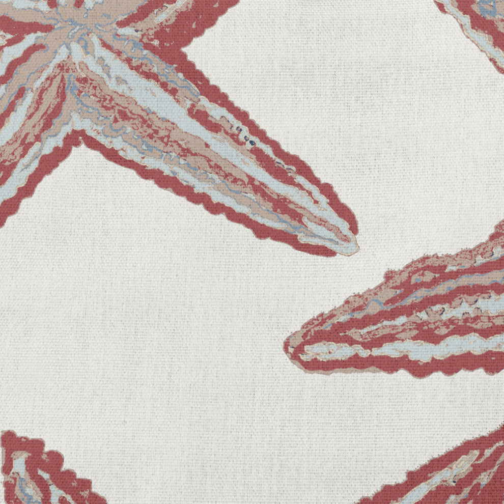 16x16" Starfish Constellation Nautical Decorative Indoor Pillow, Ligonberry Red