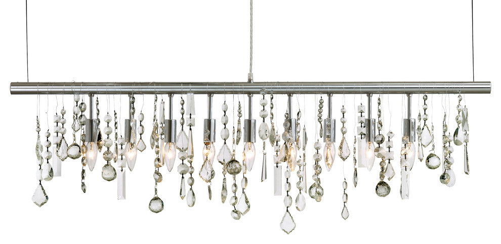 Crystal Linear Chrome Pendant Light