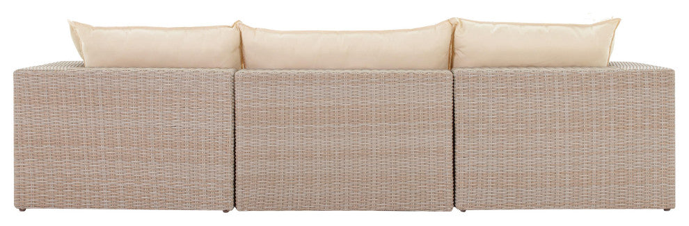 Cali Natural Wicker Outdoor Living Room Set