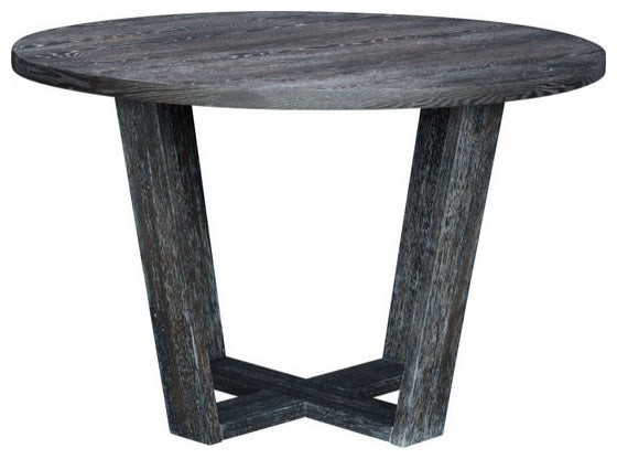 HomeRoots 50" X 50" X 3" Gray Skyline Round Dining Table