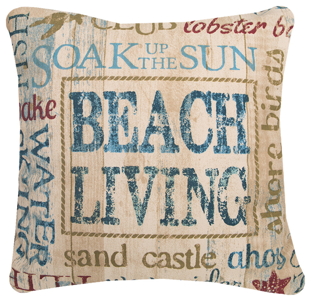 BEACH LIVING 18x18 PC