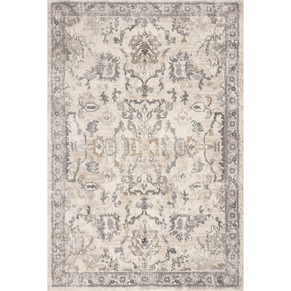 KAS Hue 4707 Ivory Farrah Area Rug, 5'3"x7'7"