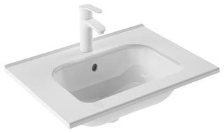 Econic Collection 2 Drawer Vanity, Green Forest, 24" Left Handle, With Enzo Sink Top