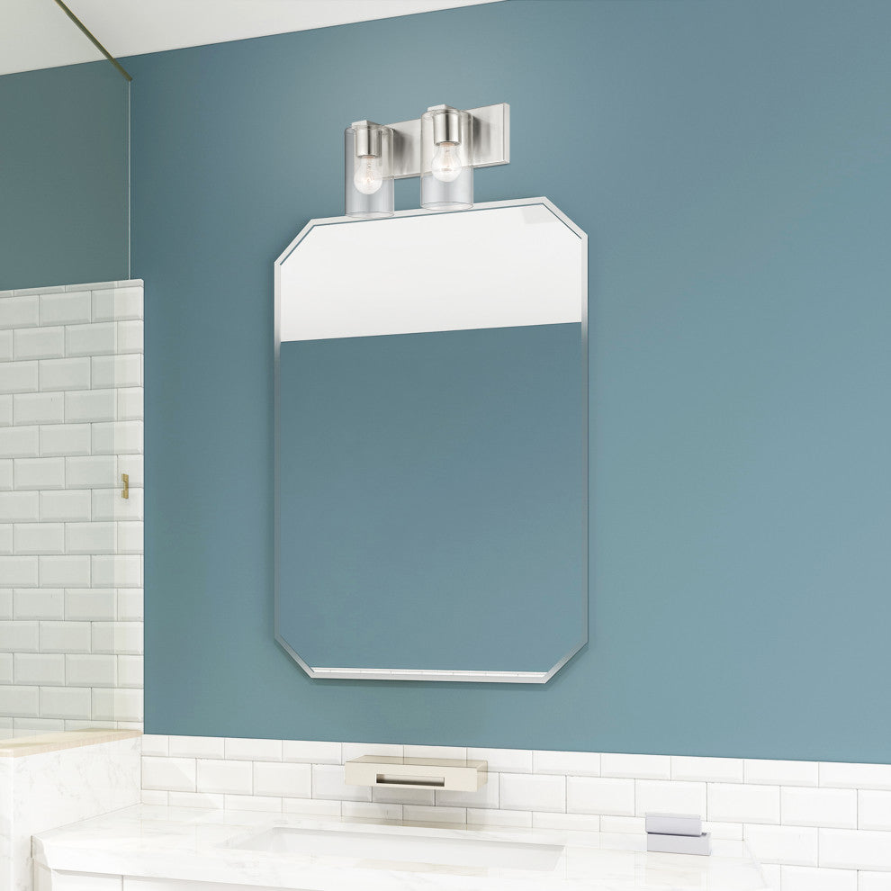 Livex Lighting Zurich 2 Light Brushed Nickel Vanity Sconce