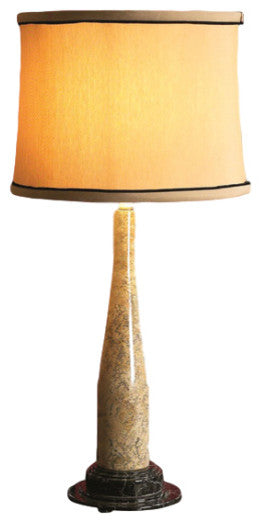 32" Tall Marble Table Lamp "Artica", Fossil