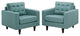 Modern Laguna Empress Armchair Upholstered Set of 2