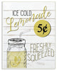 Lemonade Country Sign Wood Te"xtured Word Design, 10"x15"