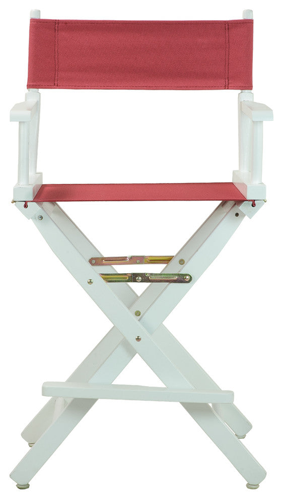 024" Director's Chair White Frame-Burgundy Canvas