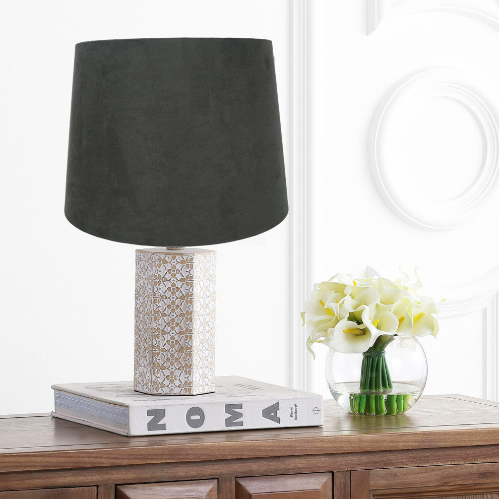 16" Suede Hardback Lamp Shade, Gray
