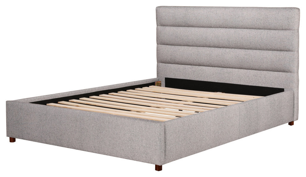 Takio Queen Bed Light Grey