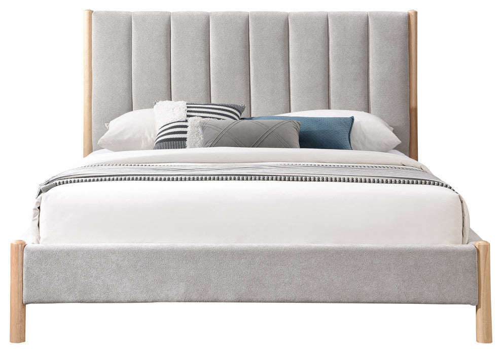 Kona Upholstered Bed, Gray, Full