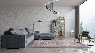 VER03 Vera Purple Power Loomed Indoor Area Rug, Purple, 7'6" X 10'