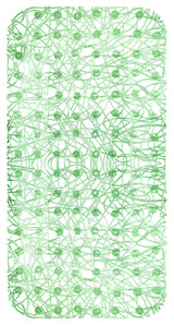 Cobweb PVC Shower Mat With Suction Cups, Green, Covers 2.6 sq ft