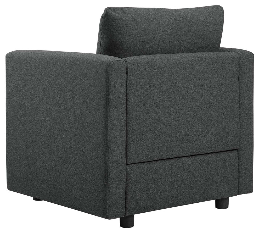 Armchair and Loveseat Sofa Set, Fabric, Gray, Modern, Lounge Hospitality