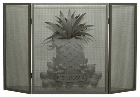 49W X 30H Welcome Pineapple Fireplace Screen