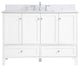Elegant VF18048WH-BS 48"Single Bathroom Vanity, White With Backsplash