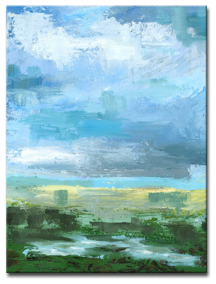 Gray Blue Sky II' Ready2HangArt Canvas by Leslie Owens, 20"x30"