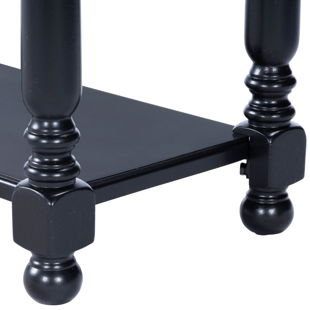 Devane Chairside Table, Black Licorice