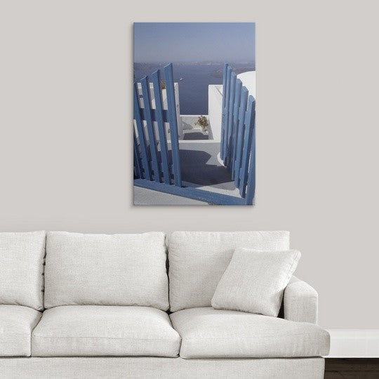 "Santorini Greece" Canvas Art, 24"x36"x1.25"