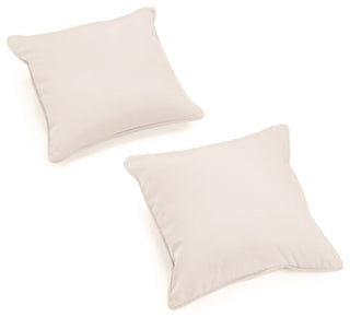 18" Double-Corded Solid Twill Square Throw Pillows, Set of 2, Natural