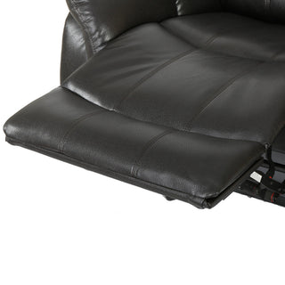 GDF Studio Hayvenhurst Black Leather Recliner/Glider Chair
