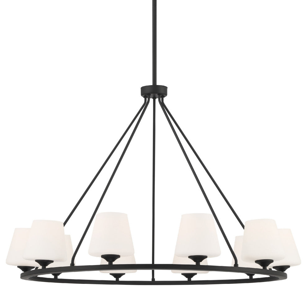 Crystorama Lighting Group KEE-A3009 Keenan 10 Light 42"W Ring - Matte Black