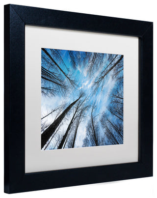Philippe Sainte-Laudy 'Blue Crunch' Art, Black Frame, White Matte, 11"x11"