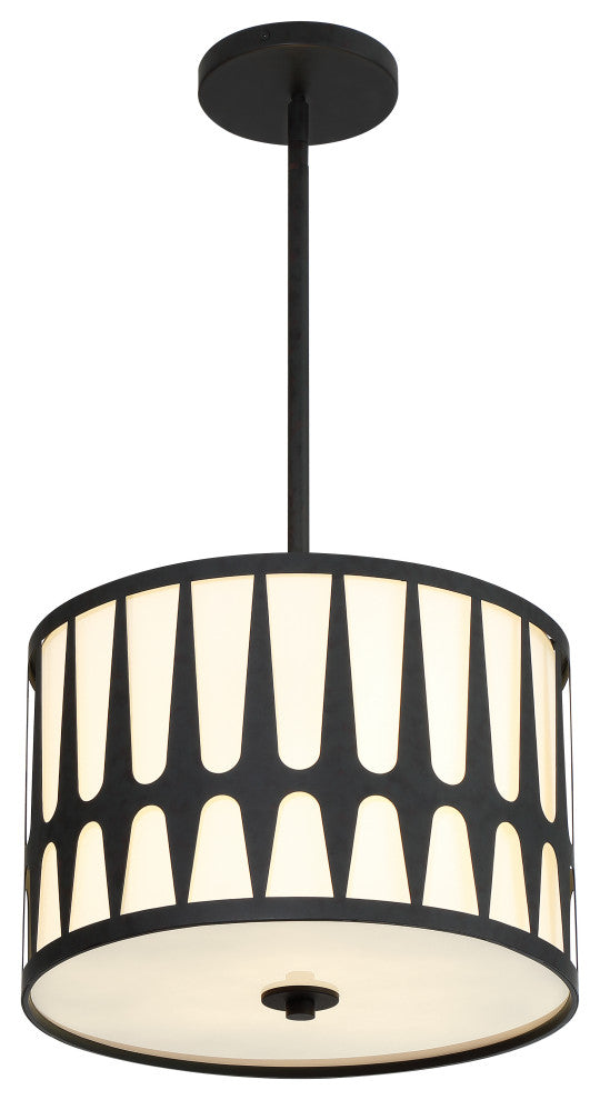 Royston 3 Light Black Pendant