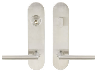 Stockholm Lever, Tubular Entry, Single Cylinder, LH, Satin Stainless Steel