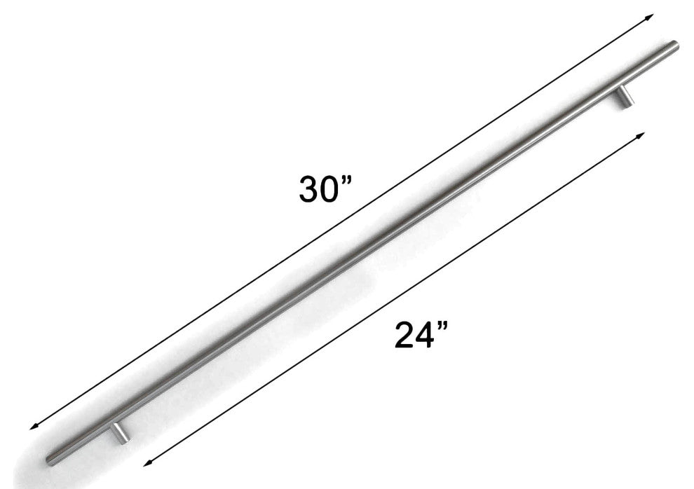 Bar Pull Cabinet Handle Brushed Nickel Solid Steel, 24" X 30"