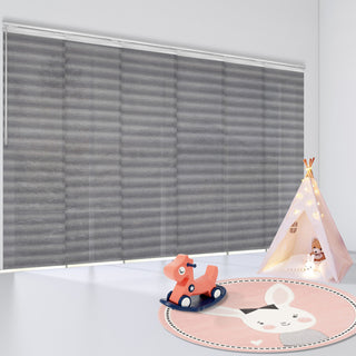 Rubi 6-Panel Track Extendable Vertical Blinds 98-130"W
