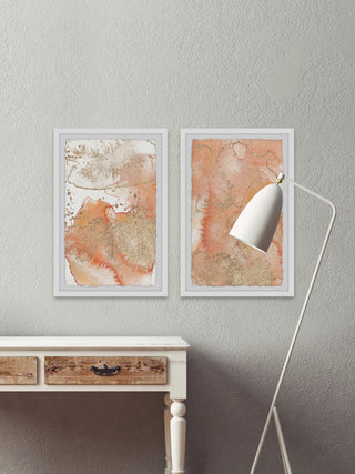 Tectonic Faults Diptych, 2-Piece Set, 16x24 Panels