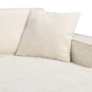 Brenley 110.5" L-Shaped Sofa-in-a-Box Sectional, Beige, Right-Arm Facing