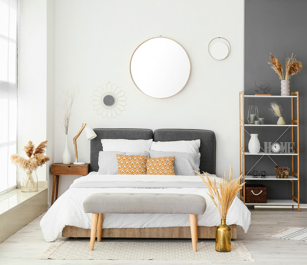Feathers Accent Pillow, Golden Mustard, 26"x26"