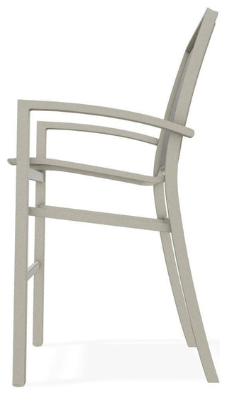 Kendall Sling Bar Height Stackable Outdoor Stool, Anchor/Storm