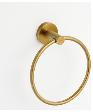 Elizabeth Wall Mounted Towel Ring in Brass Gold