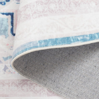 Safavieh Arizona Machine-Washable Collection ARZ324 Rug, Ivory/Aqua, 5'x8'