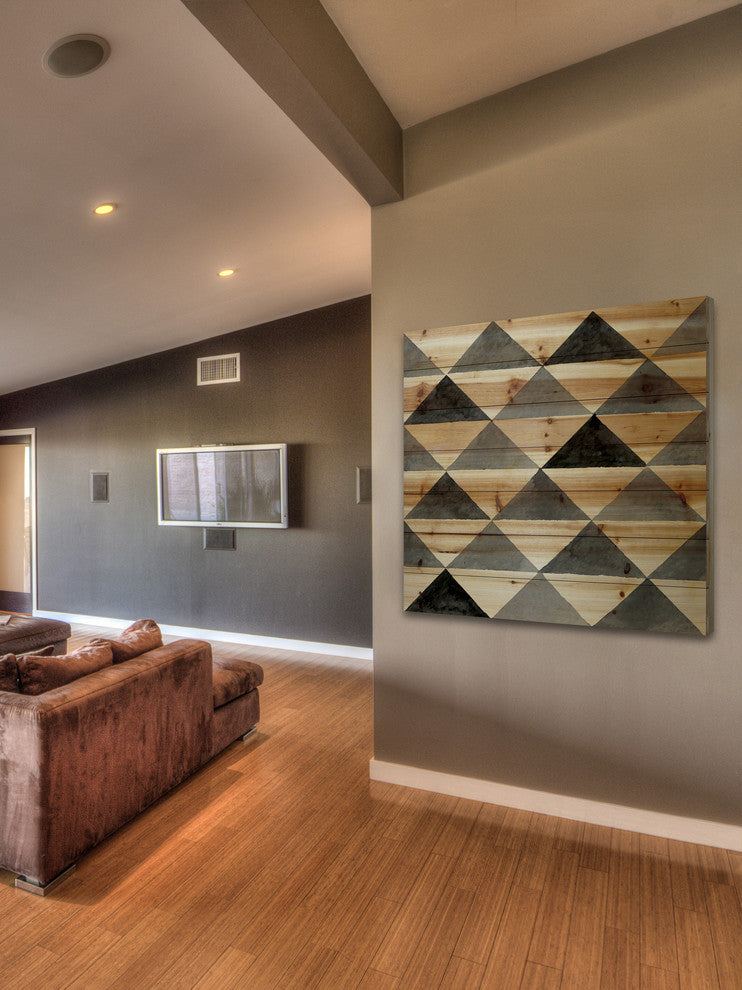 "Repetition" Painting Print on White Wood