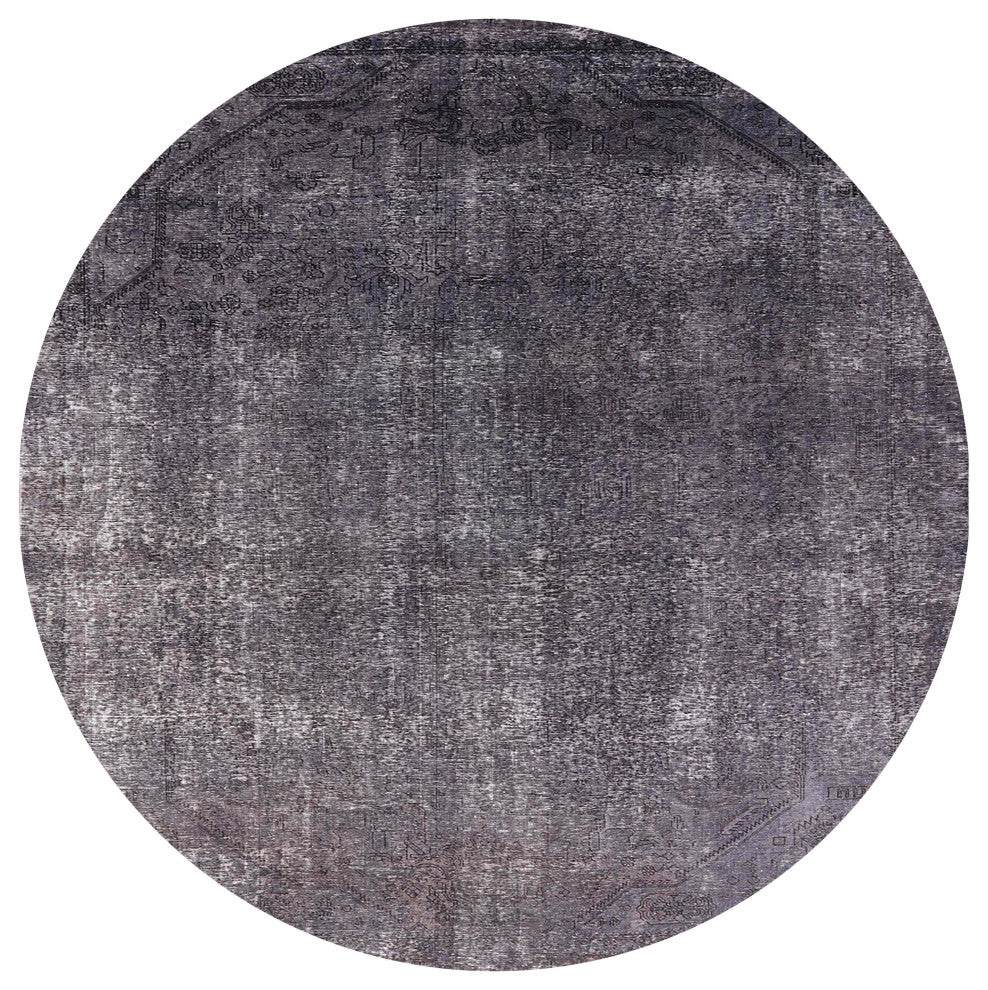 Ahgly Company Indoor Round Mid-Century Modern Area Rugs, 7' Round