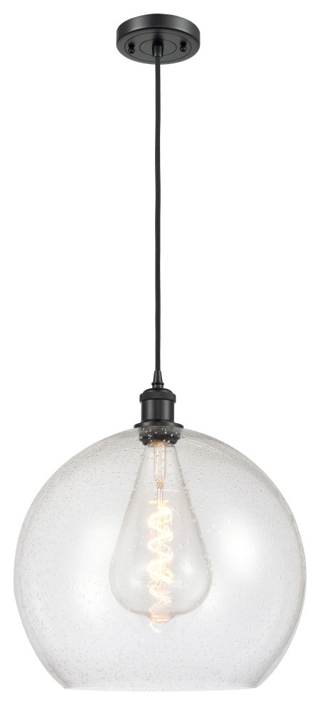 Innovations 516-1P-BK-G124-14-LED 1-Light Pendant, Matte Black