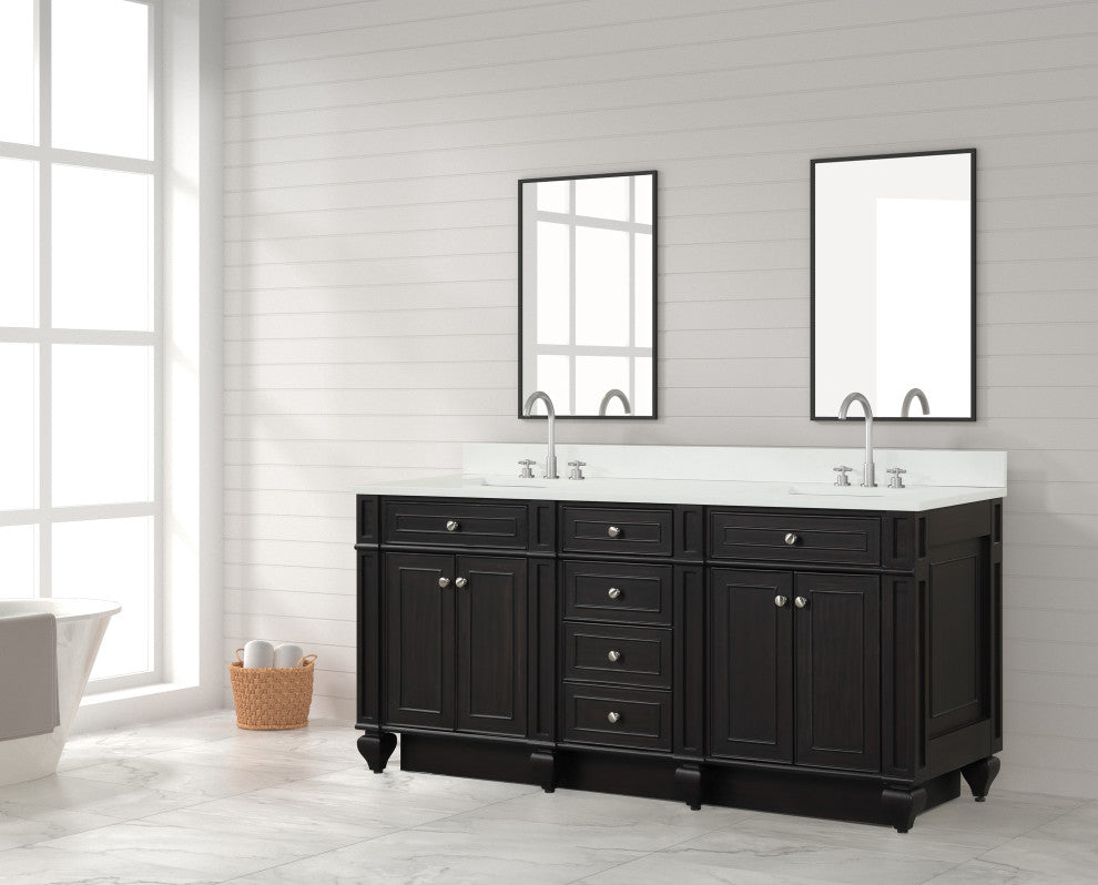 Winston 72" Double Vanity, Espresso