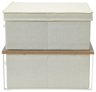 Stacking Storage Boxes With Laminate Top