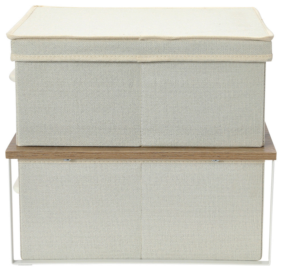 Stacking Storage Boxes With Laminate Top