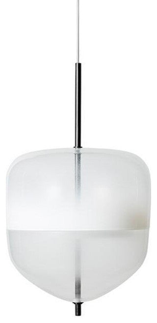 Blue/White Drop-shaped Glass LED Hanging Lamp for Kitchen Island, White, B