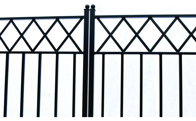 Aleko Driveway Gates Iron Wrought Steel Stockholm Style, 18'