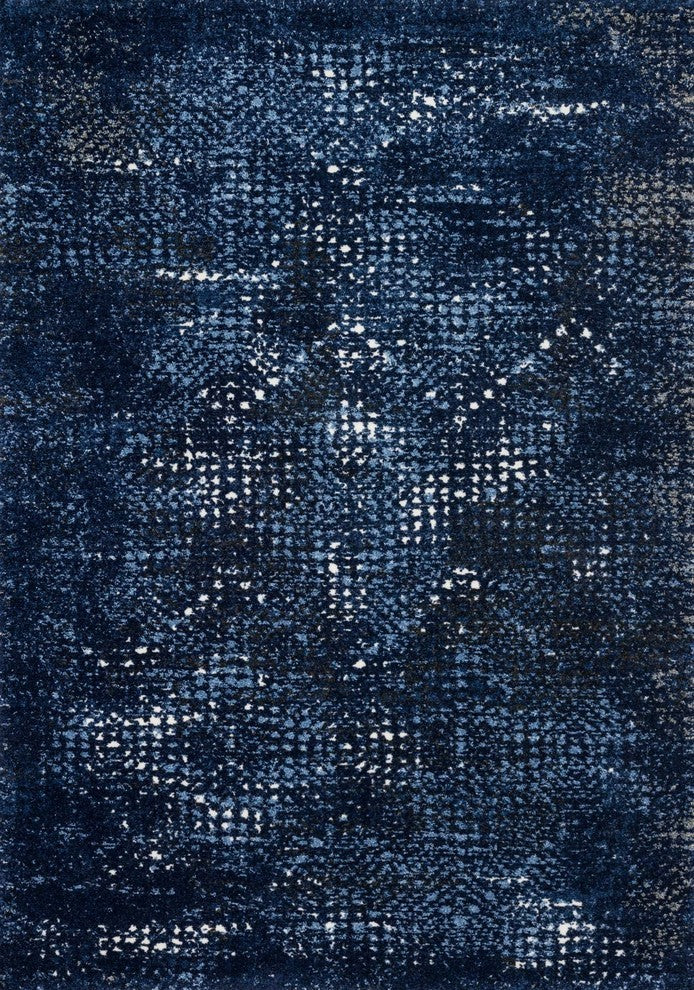 Dark Blue Light Blue Viera VR-08 Area Rug by Loloi, 7'7"x10'6"
