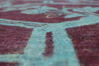 Overdyed Jabbar Blue/Rust Rug, 7'11"x9'11"