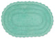 Aqua Small Oval Crochet Bath Mat