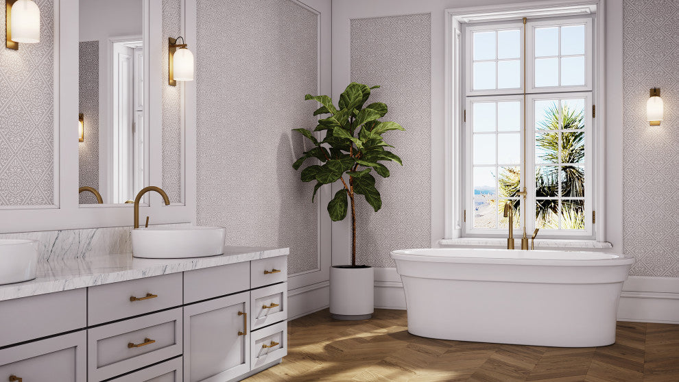 Malibu Matira Oval Soaking Bathtub 66x36x22 Biscuit